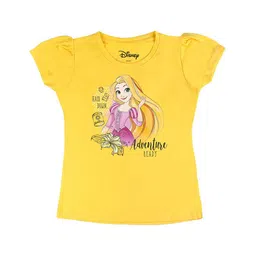 Disney by Wear Your Mind Girls Yellow & Multicoloured Printed T-shirt-picture-25