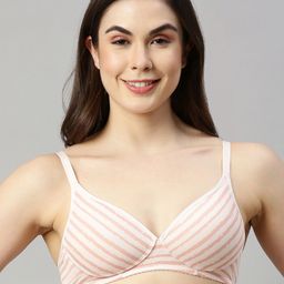 Enamor Pink Non-Wired Padded Medium Coverage daily wear Tshirt Bra A042-picture-49