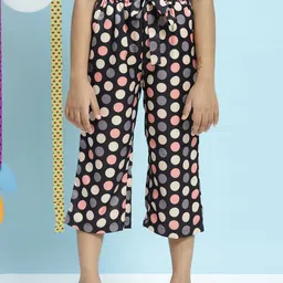 Biba Girls Black & Grey Printed Straight Fit Culottes-picture-27