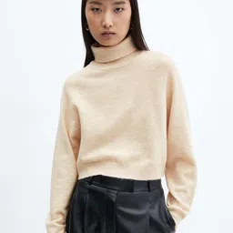 MANGO Turtle Neck Raglan Sleeves Pullover-picture-33