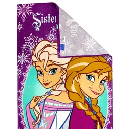 athom living Disney Sisterly Love Frozen Purple 350 GSM Cotton Kids Towels image 4