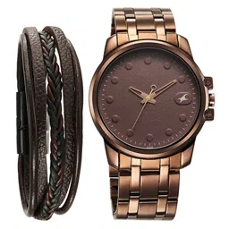 Fastrack Pulse II Men Brass Dial & Stainless Steel Straps Analogue Watch 3314QM02F-picture-34