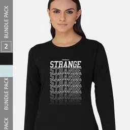 CHOZI Pack Of 2 Printed Cotton Casual T-shirt-picture-25