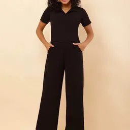 SQew Polo Collar Top With Trousers image 1