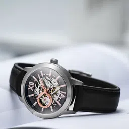 EARNSHAW Men Dial & Leather Automatic Motion Powered Watch ES-8140-03-image-31