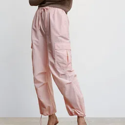 MANGO Women Pleated Joggers Trousers-picture-1
