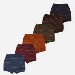 PRIDE APPAREL Kids Pack Of 6 Striped Pure Cotton Trunks- MIR-YD-06-50-picture-49