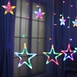 ENORMITY Green & Purple Star Shape String Lights-picture-7