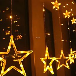 SPARK WORLD Yellow Star Shape String Lights-picture-8