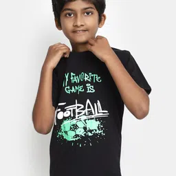 V-Mart Boys Typography Printed Round Neck Cotton Regular T-shirt-picture-56
