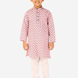 Pro-Ethic STYLE DEVELOPER Boys Ethnic Motifs Printed Pure Cotton Kurta with Pyjamas-picture-28