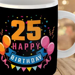 Keviv Black & Orange Text or Slogans Printed Ceramic Glossy Mug 325 ml-picture-30