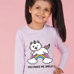 NUSYL Girls Graphic Printed T-shirt-picture-16