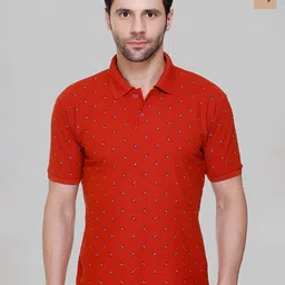 FLOSBERRY Men 2 Printed Polo Collar Pockets T-shirt-image-8