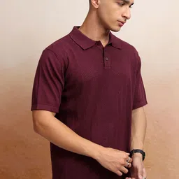 Highlander Men Dobby Textured Oversized T-Shirt-image-46