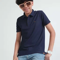 STELLERS Boys Polo Collar Short Sleeves Stretchable Casual T-shirt-picture-19