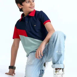 STELLERS Boys Colourblocked Polo Collar T-shirt-image-18