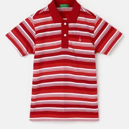 United Colors of Benetton Boys Striped Polo Collar Regular Fit Cotton T-shirt-picture-11
