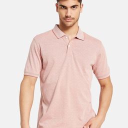Octave Micro Ditsy Printed Polo Collar Cotton T-shirt-picture-25