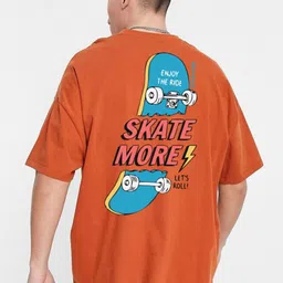 Imsa Moda Typography Printed Cotton Oversized T-shirt image 1