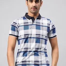 Austin wood Checked Polo Collar Short Sleeves Cotton Regular T-shirt-picture-46