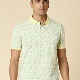 Allen Solly Abstract Printed Cotton Polo Collar Pockets Casual T-shirt-picture-35