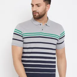 HARBOR N BAY Striped Polo Collar Cotton T-shirt-picture-14
