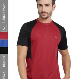 FTX Pack Of 3 Colourblocked Round Neck Dry-Fit Sports T-shirt-picture-39