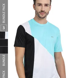 FTX Pack Of 3 Colourblocked Round Neck Dry-Fit Sports T-shirt-picture-21