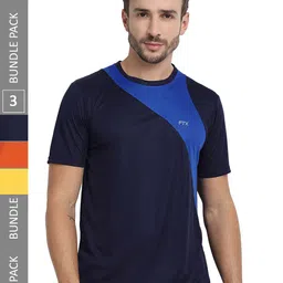 FTX Pack Of 3 Colourblocked Round Neck Dry-Fit Sports T-shirt-picture-32