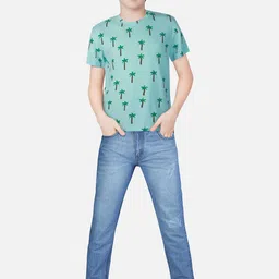 Palm Tree Boys Printed Cotton T-shirt image 1