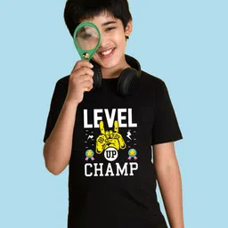 NUSYL Boys Typography Printed Round Neck T-shirt-picture-37