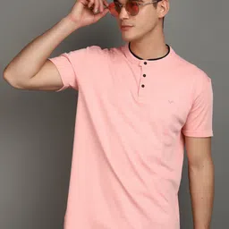 V-Mart Henley Neck Short Sleeves Regular Fit T-shirt image 1