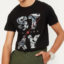 max Boys Printed Pockets T-shirt image 1