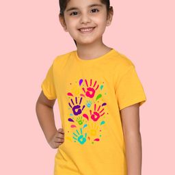 NUSYL Girls Graphic Printed Cotton T-shirt-picture-35