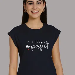 Friskers Women Typography Printed Round Neck Cotton T-shirt-image-20