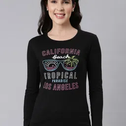 DIXCY SCOTT Slimz Women Typography Extended Sleeves T-shirt-picture-37