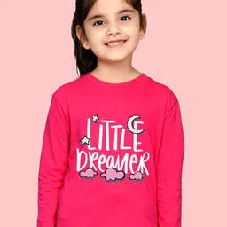 NUSYL Girls Typography Printed Round Neck T-shirt-picture-14