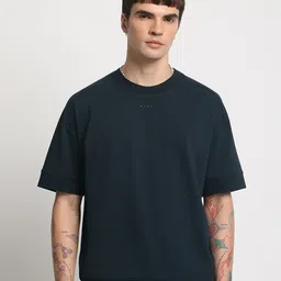 THE BEAR HOUSE Drop Sholuder Round Neck Loose Fit Cotton T-shirt-image-14