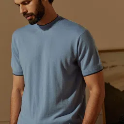 Andamen Crew Neck Short Sleeves Merino Woollen Regular T-shirt-picture-54