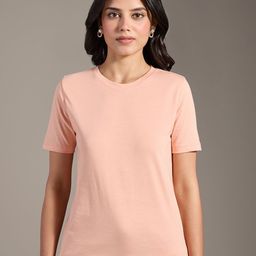 20Dresses Peach Round Neck Cotton T-shirt-picture-22