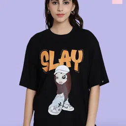 Fabflee Pack Of 2 Graphic Printed Drop-Shoulder Sleeves Oversized Cotton T-shirt-picture-39