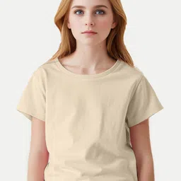 BAESD Girls Round Neck Short Sleeves Cotton Regular T-shirt-picture-31