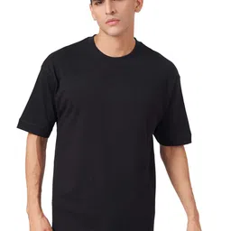 ZU Round Neck Drop-Shoulder Sleeves Pure Cotton Oversized T-shirt-picture-34