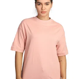 ZU Oversized Drop-Shoulder Sleeves Round Neck Pure Cotton T-shirt-image-10