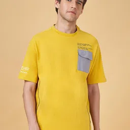Street 808 by Pantaloons Round Neck Short Sleeves Pockets Cotton T-shirt-picture-37