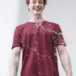 Turms Anti-Stain & Anti-Odour Typography Printed Crew Neck T-Shirt-picture-13