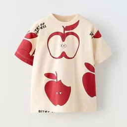 Googo Gaaga Boys Round Neck Conversational Printed T-shirt-image-0