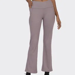 Blissclub Women Comfort Flared High-Rise Chinos Trousers-image-10