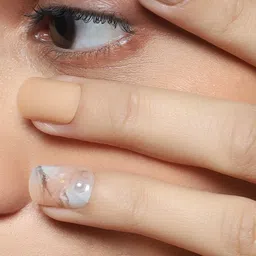 LICK 12 Pcs Nude Square Artificial/Fake Reusable Press On Nails With Application Kit-picture-26